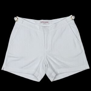 ORLEBAR BROWN NWOT Bulldog Terry Towel Swim Shorts Men's 32 White Luxury Resort
